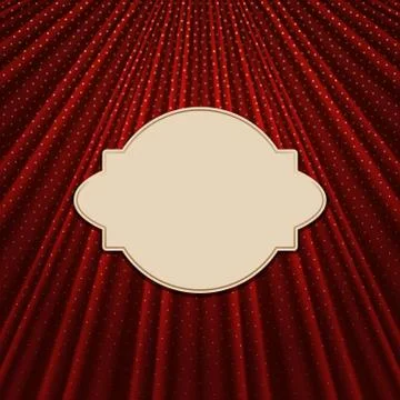 The frame on a textile red background Stock Illustration