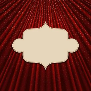 The frame on a textile red background Stock Illustration