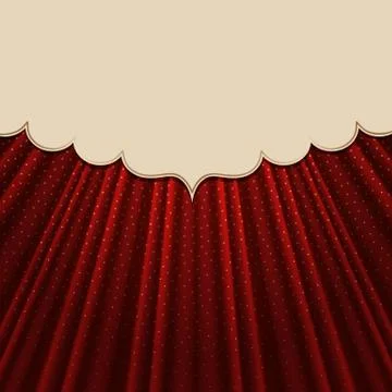 The frame on a textile red background Stock Illustration