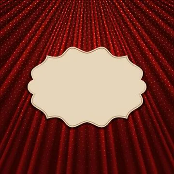 The frame on a textile red background Stock Illustration