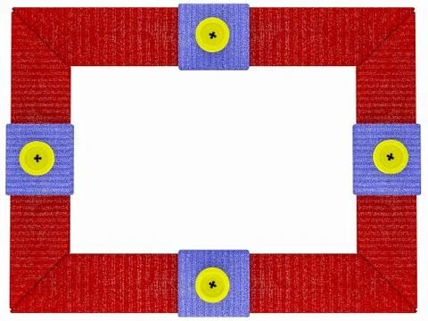 Frame with the texture of knitting 3D rendering. Illustration on white backgr Stock Photos