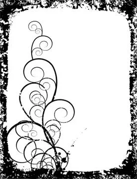 Frame texture with swirl Stock-Illustration