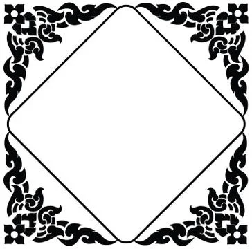 Frame of Thai pattern Stock Illustration