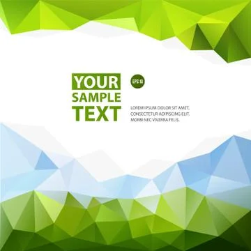 Frame from triangle abstract background with text. Vector illust Stock Illustration