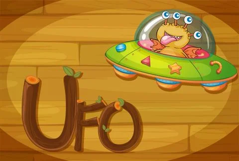 A frame with a UFO Ilustración de archivo