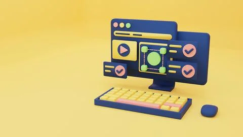 Frame user interface abstract geometric shape UX. Concept of web design , web Stockillustratie