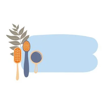 Frame with vector flat spa cosmetics Stock Illustration