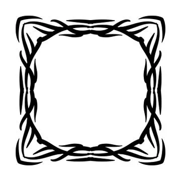 Frame vector set hand drawn icons illustration black and white, decorative bo Stock Illustration