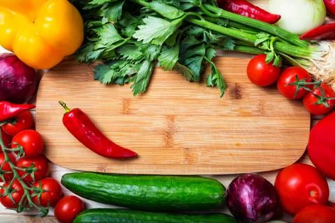 Frame of vegetables Stock Photos