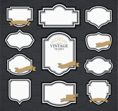 Frame Vintage Template Illustrazione stock