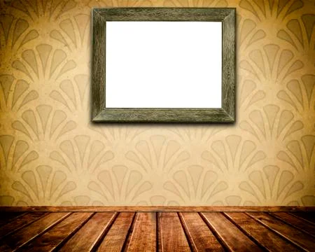 Frame on a wall. Stock Illustration