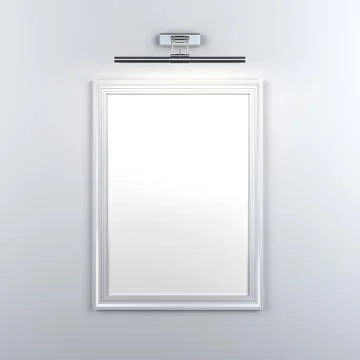 Frame On The Wall With Light Illustrazione stock