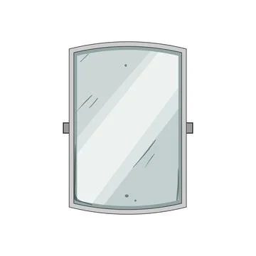 Frame wall mirror cartoon vector illustration 库存插图