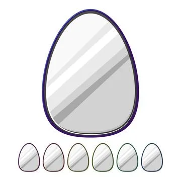 Frame wall mirror cartoon vector graphic Illustrazione stock