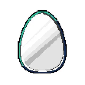Frame wall mirror pixel art vector illustration Stock Illustration