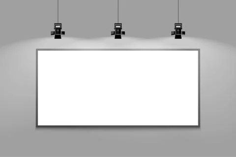 Frame on wall template. Stock Illustration