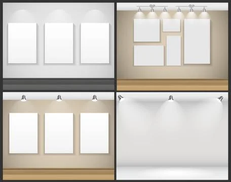 Frame on Wall for Your Text and Images, Vector Illustration Stock Illustration