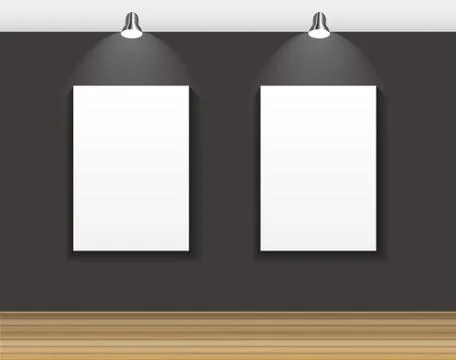 Frame on Wall for Your Text and Images,  Illustration Stock Illustration