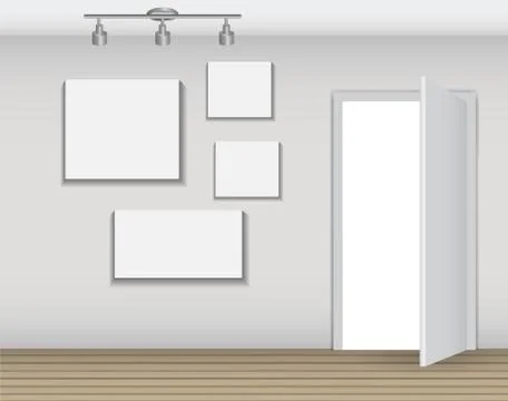 Frame on Wall for Your Text and Images,  Illustration Stock Illustration
