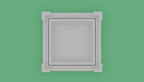 Frame on the wall.3d illustration. 스톡 일러스트