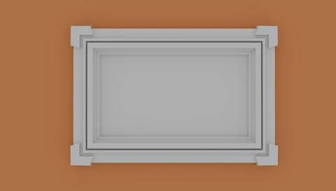 Frame on the wall.3d illustration. Stock Illustration