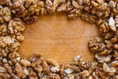 Frame of walnuts. Foto stock