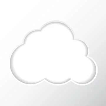 Frame on a white background in the form of a cloud for your photos. Stock Illustration