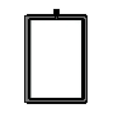 Frame whiteboard school game pixel art vector illustration Stock Illustration