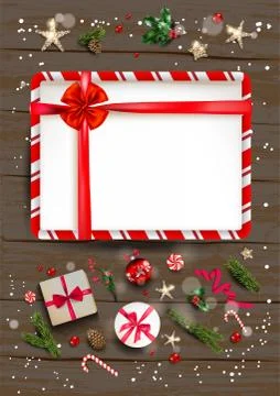 Frame on wood background Stock Illustration