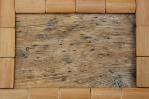 Frame of wooden rectangular boards Stock Photos