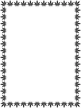 Frame Work Create from Cannabis also known as Marijuana Leaf Silhouette Illustrazione stock