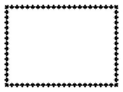 Frame Work Create from Maple Leaf Silhouette 스톡 일러스트