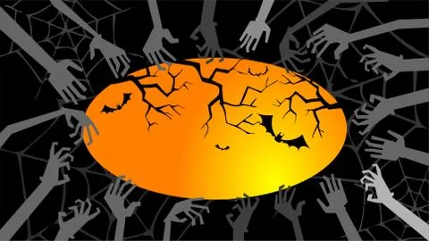 Frame from the zombies hands Stock Illustration