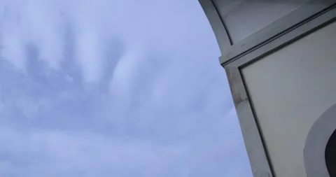 Framed Architectural Arch View of Blue Sky, Florence Tuscany Italy Video stock 329767485