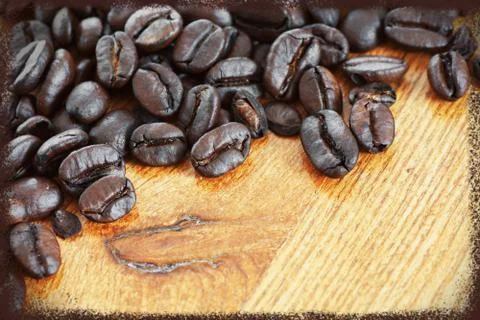Framed coffee beans Stock Photos