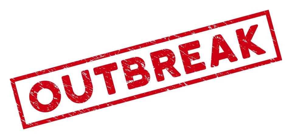 Framed Distress Outbreak Rectangular Stamp イラスト素材