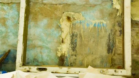 The framed face Foto stock