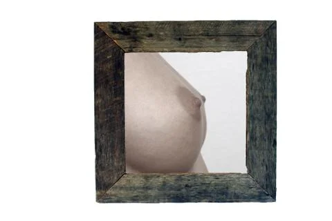 Framed female breasts Stock Illustration