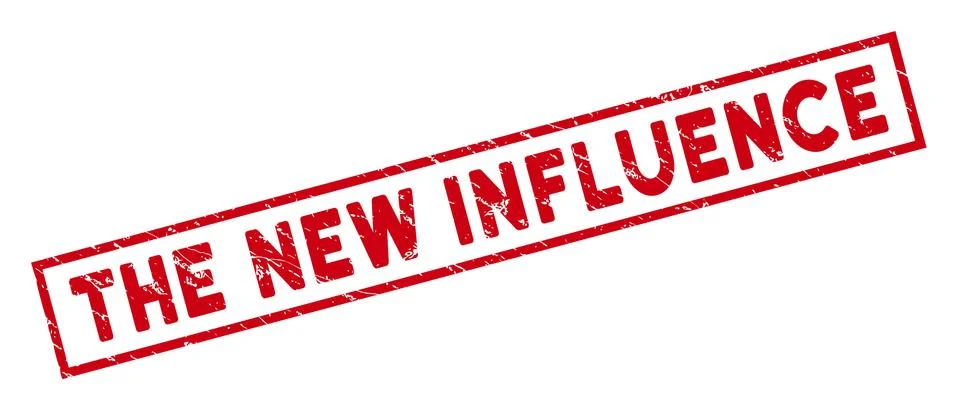 Framed Grunge The New Influence Rectangular Watermark Stockillustratie