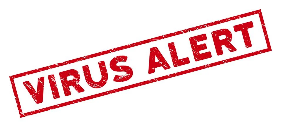 Framed Grunge Virus Alert Rectangular Stamp Seal Stockillustratie