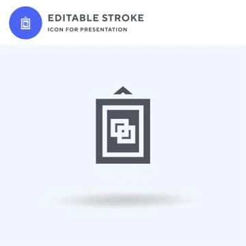 Framed icon vector, filled flat sign, solid pictogram isolated on white, logo Stockillustratie