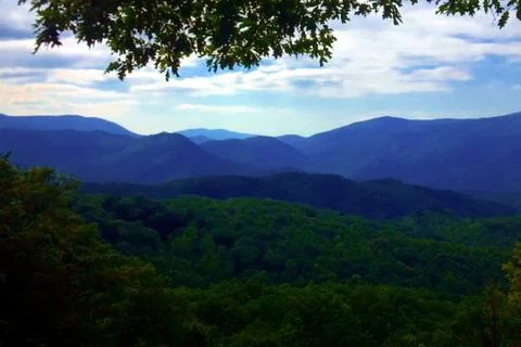 Framed Mountain Vista Stock Photos