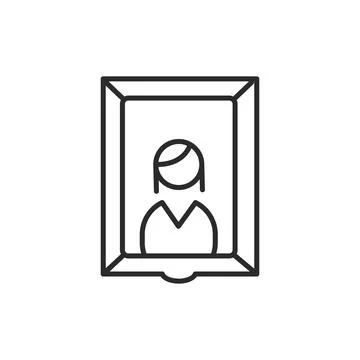 Framed Portrait Icon Stock Illustration