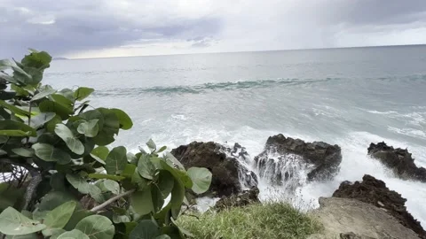 Framed sea cliff Stock Footage 165083008