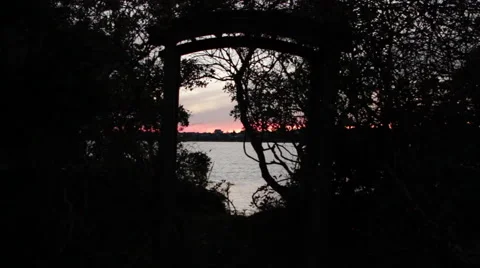 Framed Sunset Stock Footage 40813509