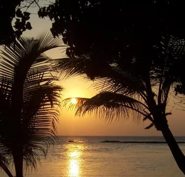 Framed sunset Stock Photos