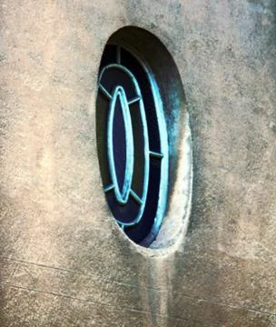 Framed window in medieval and classical architecture Stock Photos