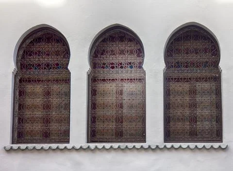 Framed window in medieval and classical architecture Foto stock