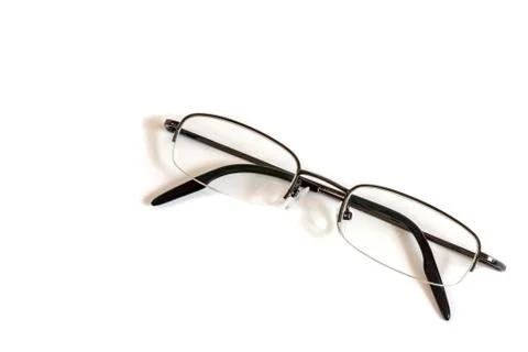 Frameless glasses on white Stock Photos