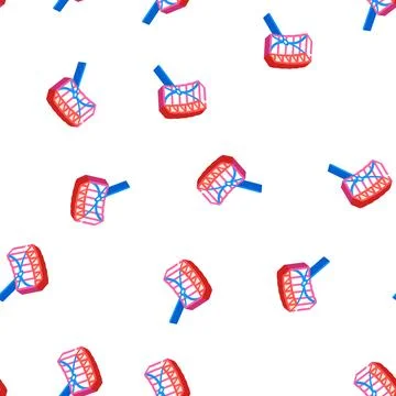 Frameless kite isometric icon seamless pattern Stock Illustration